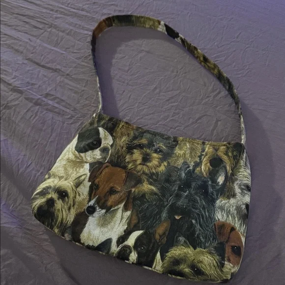 Dog Print Shoulder Bag - Picture 2 of 7